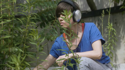 Künstlerin Betty Böhm bei ihrer Performance 