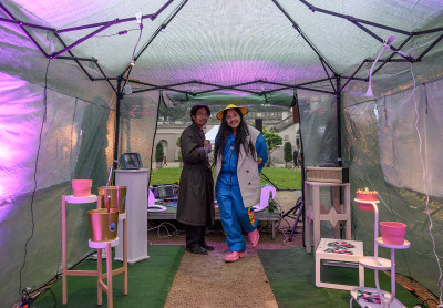 Inspired by various plants used as culinary ingredients, Ariel W. Orah (the person on the right) and his collective Soy Division choreograph movement and sound